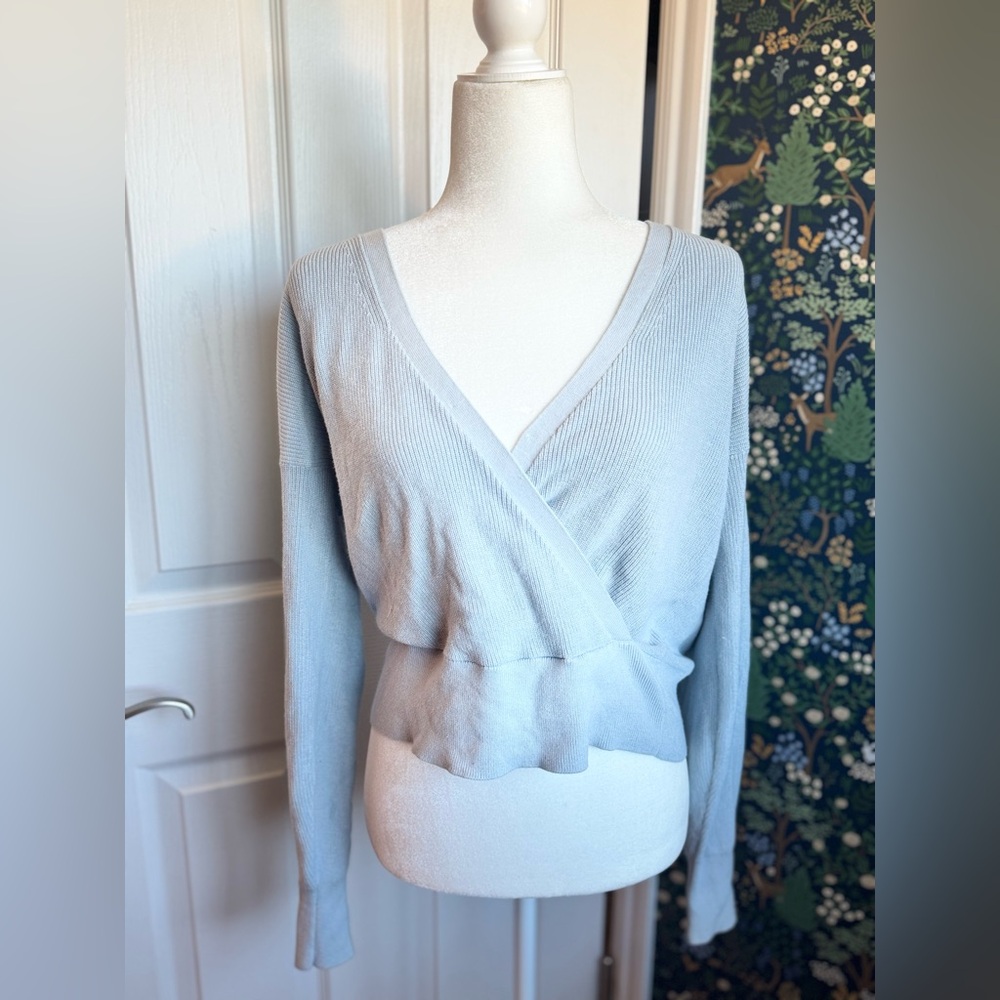Banana Republic Light Blue V-Neck Sweater